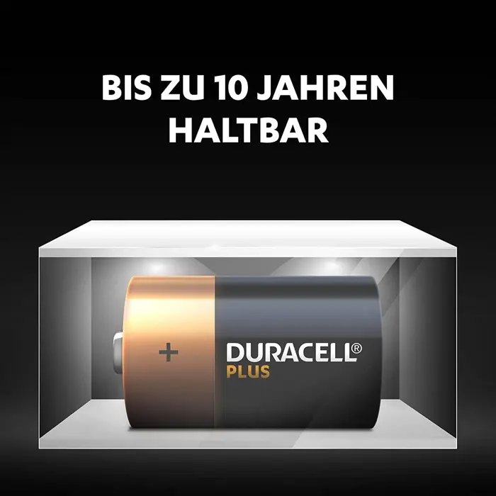 Duracell Plus D, battery (4 pieces, D)