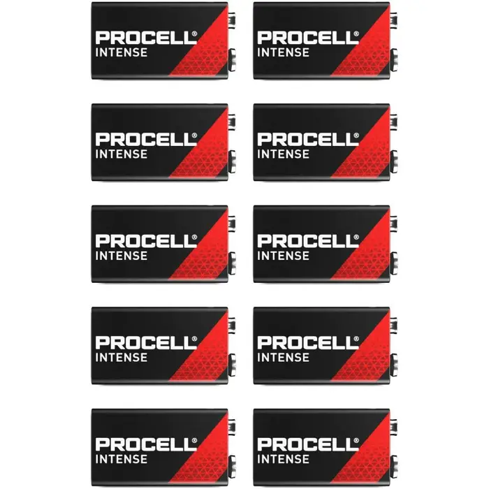 Duracell Procell Alkaline Intense Power 9V, battery (10 pieces, E block (9 volt block))
