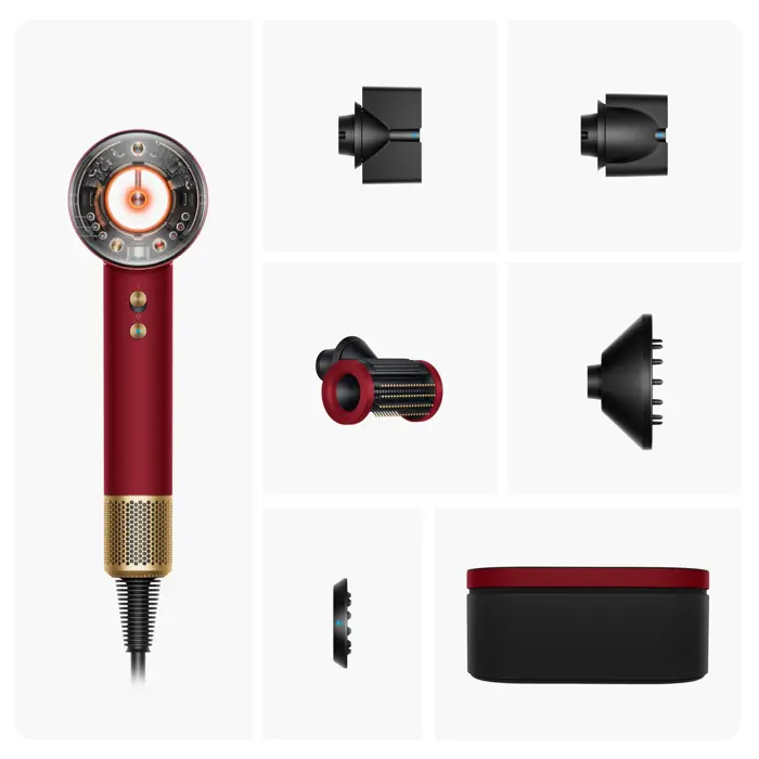 Dyson Supersonic Nural Straight + Wavy velvet red/gold