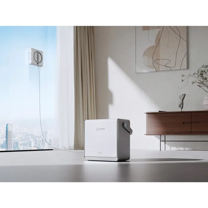 Ecovacs window cleaning robot WINBOT W2 PRO OMNI, window vacuum white, 126 watts, with portable docking station