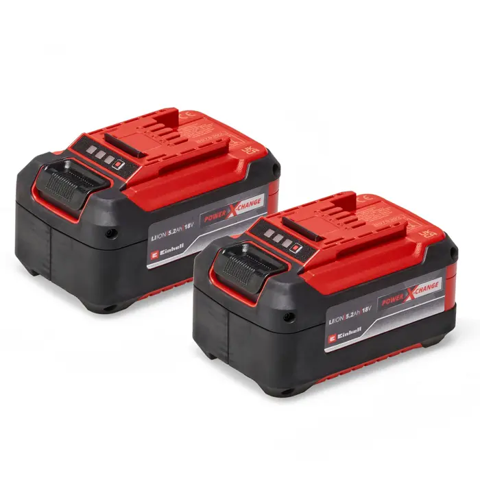 Einhell 2x 18V 5.2Ah PXC twin pack, battery (black/red, 2 pieces)