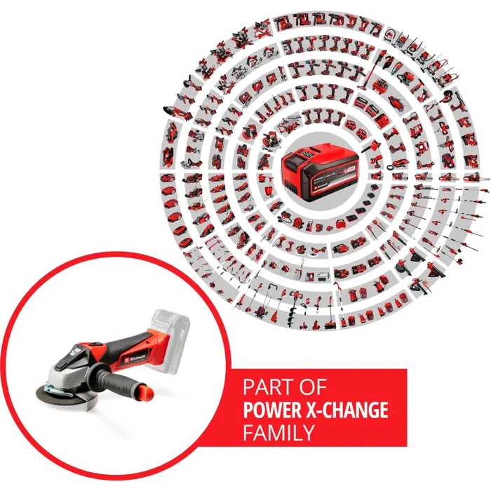 Einhell Angle TE-AG 18 Li Solo red