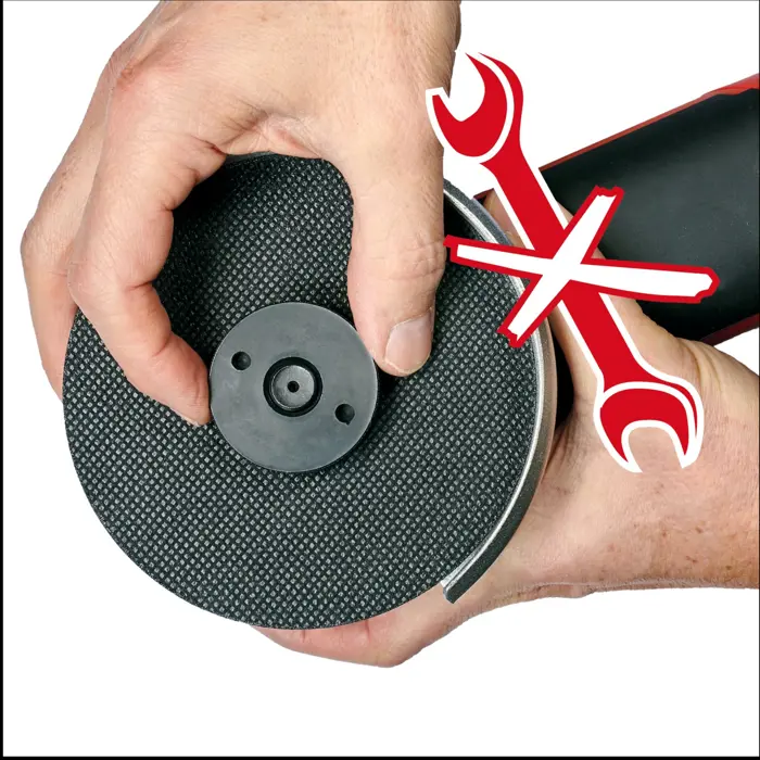Einhell cordless angle grinder TE-AG 18/115 Q Li Solo, 18 volts (red/black, without battery and charger)
