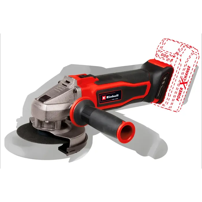 Einhell cordless angle grinder TE-AG 18/115 Q Li Solo, 18 volts (red/black, without battery and charger)