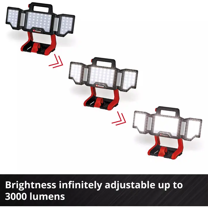 Einhell Cordless Lamp TP-CL 18/3000 Li Set - Solo (red, without battery and charger, including tripod)