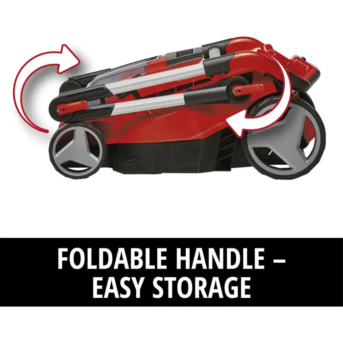 Einhell Cordless Lawn Mower Set GE-CM 36/37 Li, 36 Volt (2x18 V) (red/black, 2x Li-Ion Plus batteries 4.0 Ah)