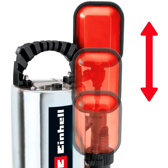 Einhell dirty water pump GC-DP 6315 N, submersible / pressure pump (red/stainless steel, 630 watts)