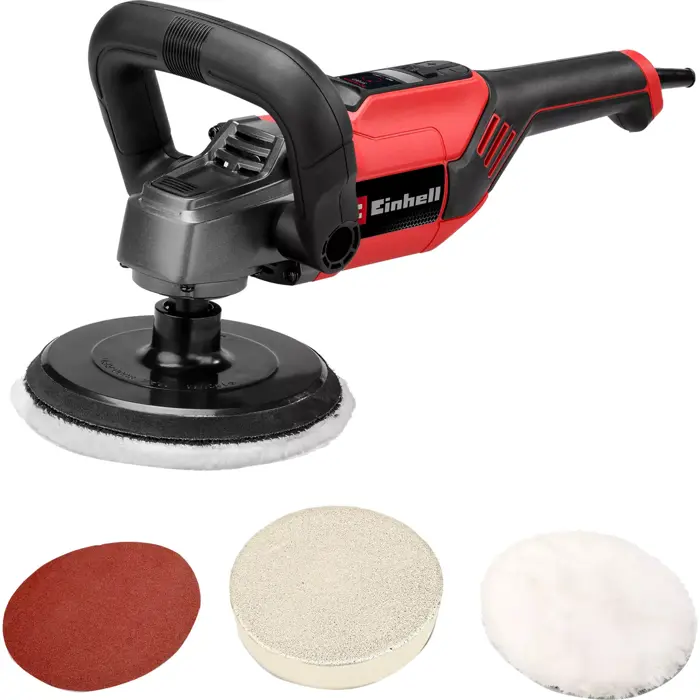 EINHELL polishing and sanding machine CC-PO 1100/150 CE red/black, 1,100 watts, sanding disc O 150 mm