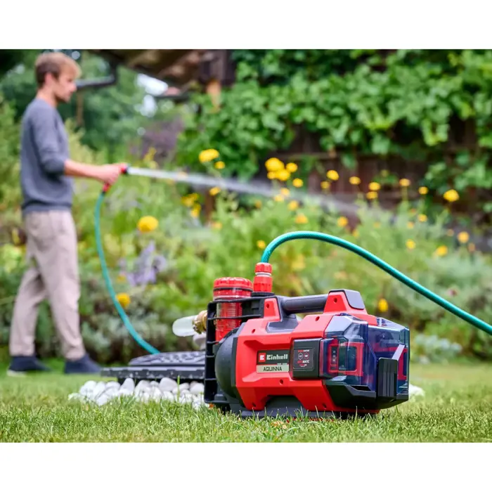 Einhell Power X-Change Akku-Gartenpumpe AQUINNA 18/30 F LED AUTOMATIC, 18Volt (rot/black, ohne Akku und Ladegerät)