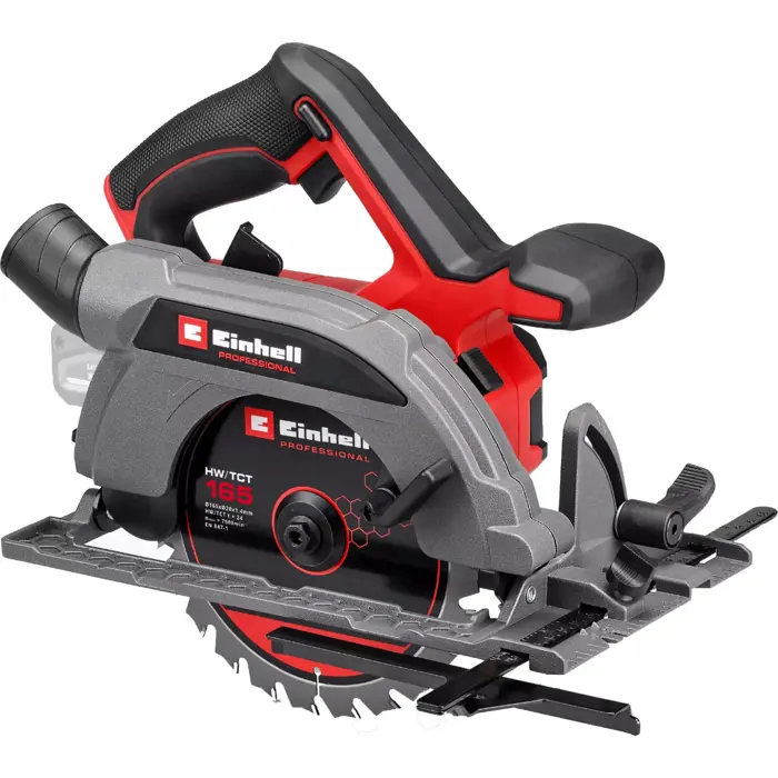 EINHELL Professional Cordless Circular Saw TP-CS 18/165 Li BL - Solo, 18 Volt red/black, without battery and charger