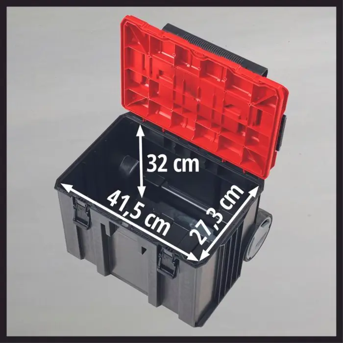Einhell system case E-Case L, tool box (black/dark red, with wheels)