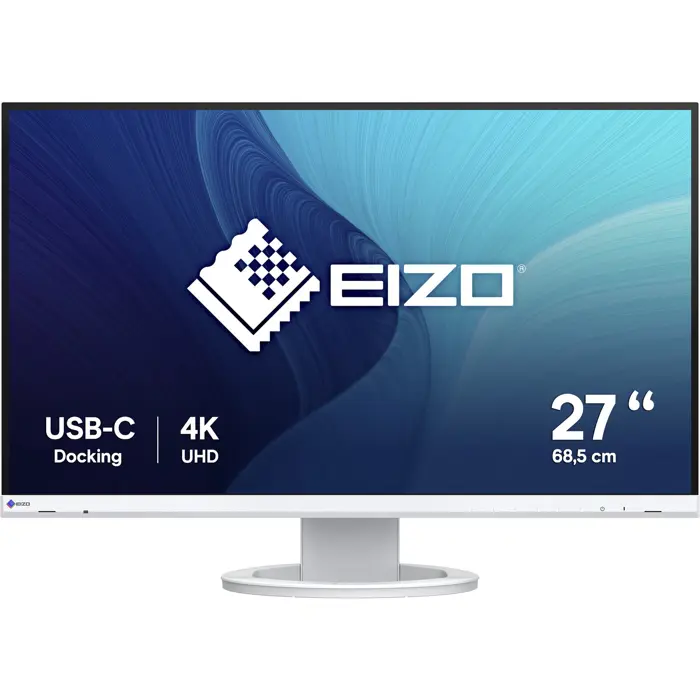 EIZO EV2740S FlexScan, LED monitor, - 27 - white, UltraHD/4K, IPS, USB-C, HDMI, DP, USB hub