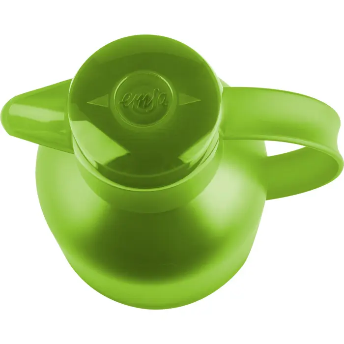 Emsa SAMBA vacuum jug, 1 liter (light green/transparent, QUICK PRESS closure)