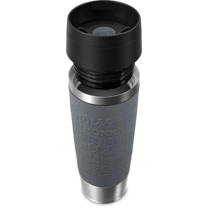 Emsa TRAVEL MUG Classic Grande thermal mug (grey/stainless steel, 0.5 liters)