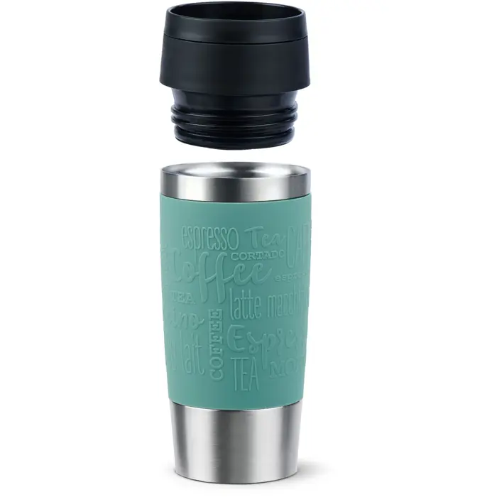 Emsa TRAVEL MUG Classic thermal mug (petrol/stainless steel, 0.36 liters)