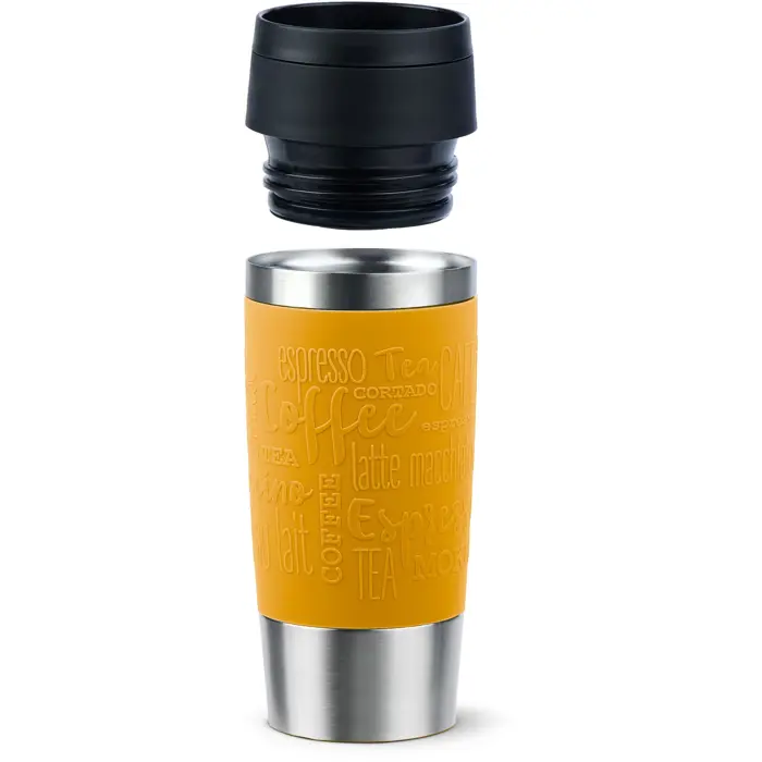 Emsa TRAVEL MUG Classic thermal mug (yellow/stainless steel, 0.36 liters)