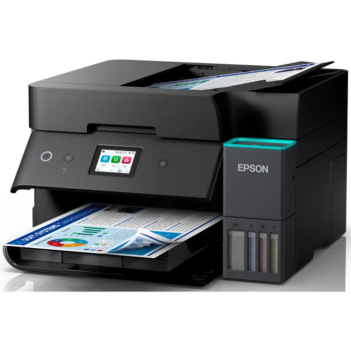 Epson EcoTank ET-4950, multifunction printer black, scan, copy, fax, USB, LAN, WLAN, duplex (print)
