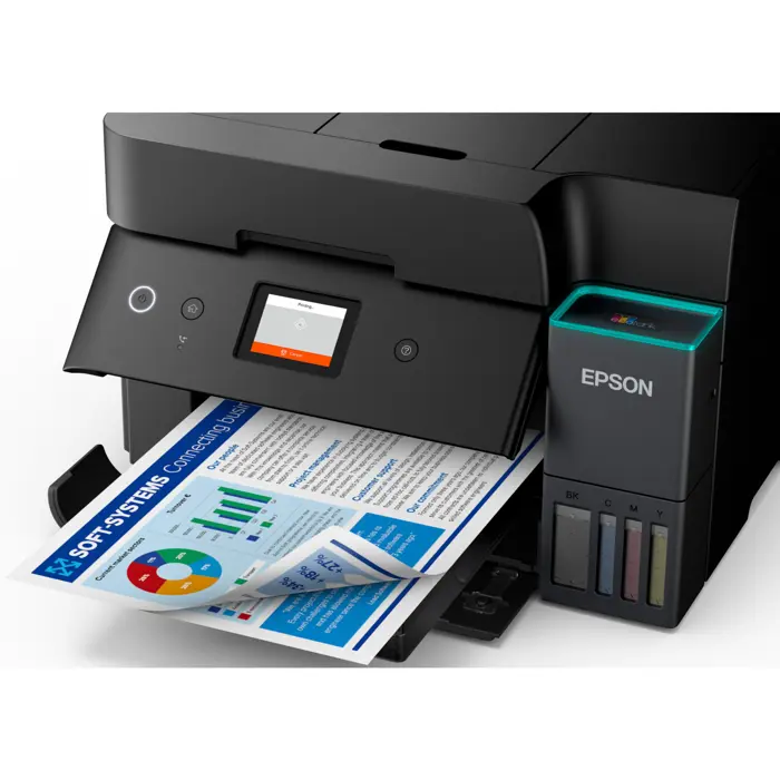 Epson EcoTank ET-4950, multifunction printer black, scan, copy, fax, USB, LAN, WLAN, duplex (print)