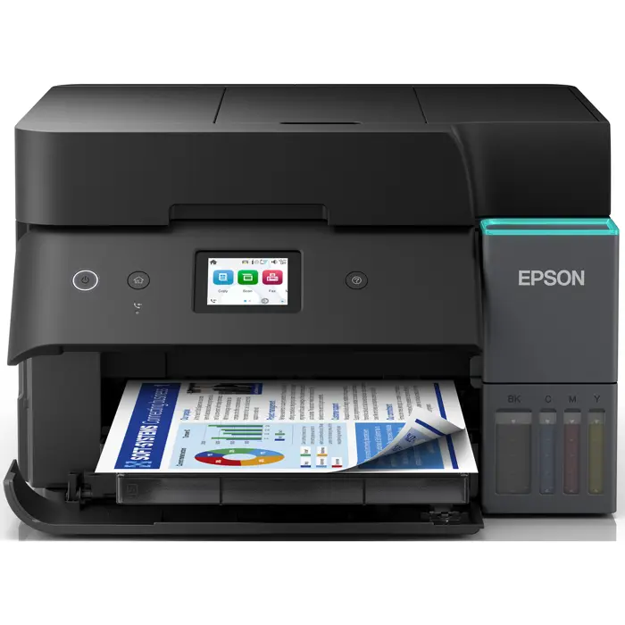 Epson EcoTank ET-4950, multifunction printer black, scan, copy, fax, USB, LAN, WLAN, duplex (print)
