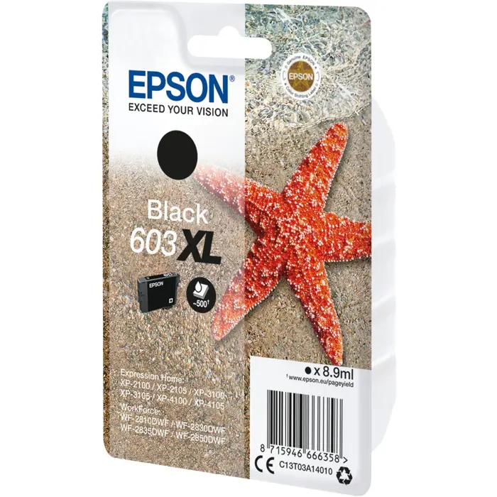 Epson ink BK 603XL C13T03A14010 - starfish