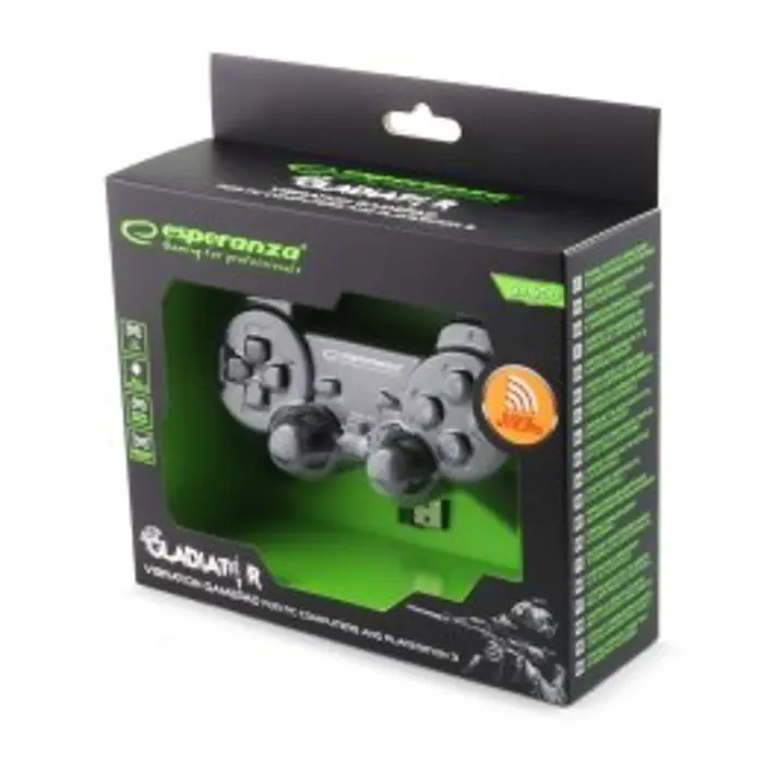Esperanza EGG108K Gaming Controller Gamepad PC,Playstation 3 Analogue / Digital USB 2.0 Black