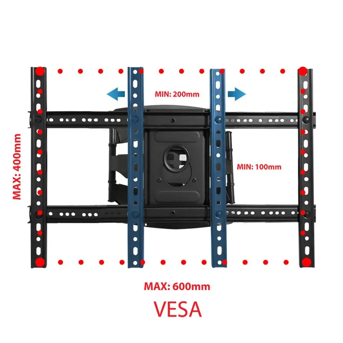 Esperanza ERW021 CRONOS 2.16 m (85") TV mount Black