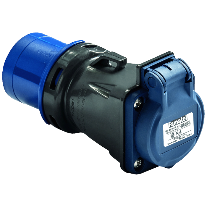 Famatel Industrijski adapter za schuko utikač/2P+T utičnica 16A,IP54 - 13910