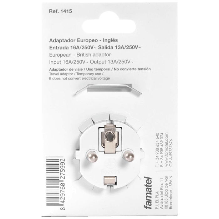 Famatel Strujni adapter Euro / UK - 1415