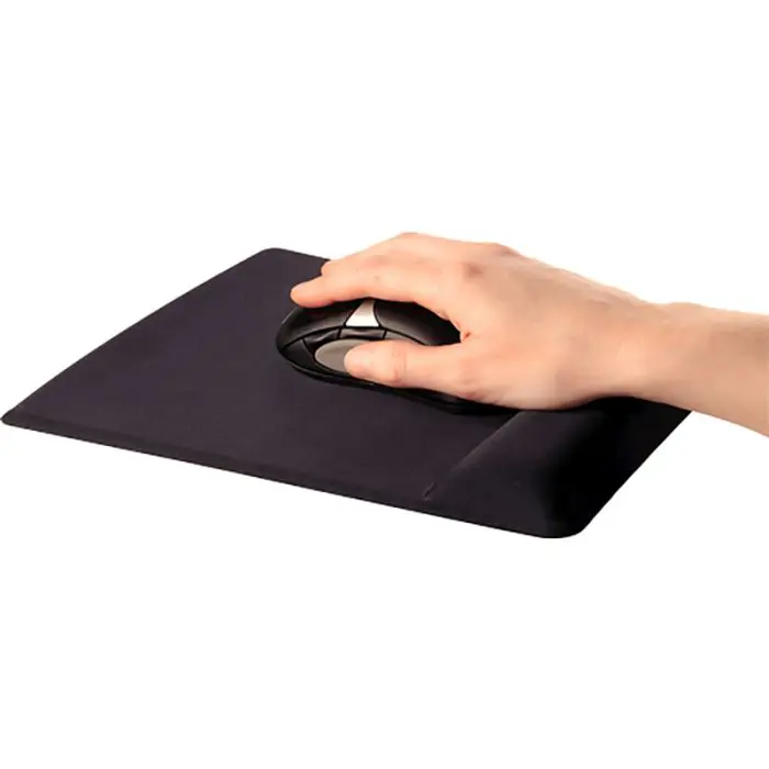 Fellowes Health-V™ Fabrik Wrist/Mouse Pad, Black