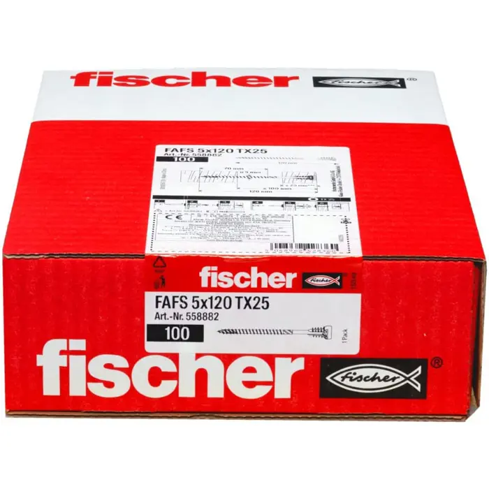 Fischer Adjusting screw FAFS 5.0 x 120 TX25 (100 pieces)