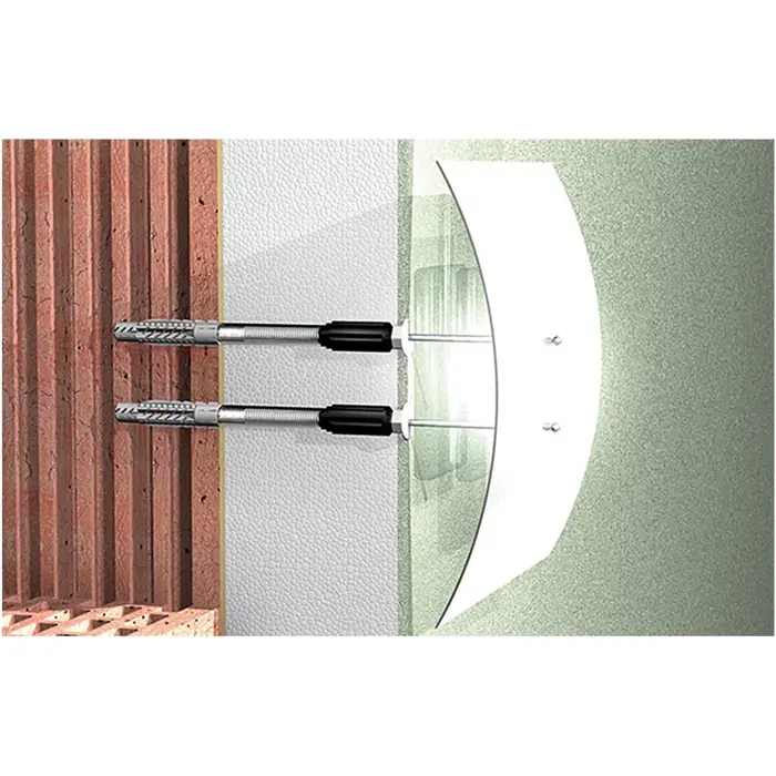 Fischer Distance mounting system Thermax 10/240 M6, dowels (black/grey, 20 pieces)