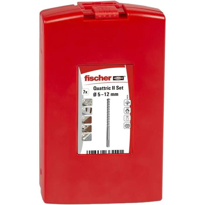 Fischer Hammer drill set Quattric II Set, SDS plus (5 pieces, 5-12mm)