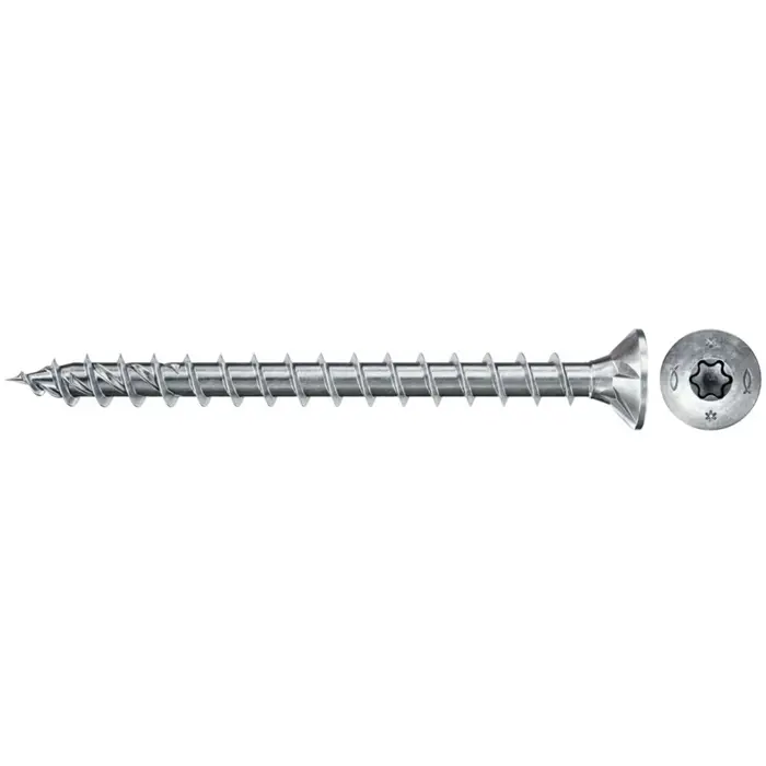 fischer PowerFast II Tanos-Box, countersunk head TG/VG TX, screw set 1,801 pieces, partial and full thread, galvanized