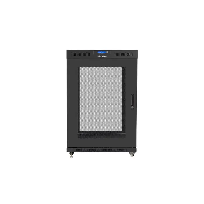 FLOOR-STANDING RACK CABINET 19" 22U 800X1000 BLACK PERFORATED LCD DOOR LANBERG (FLAT PACK) V2