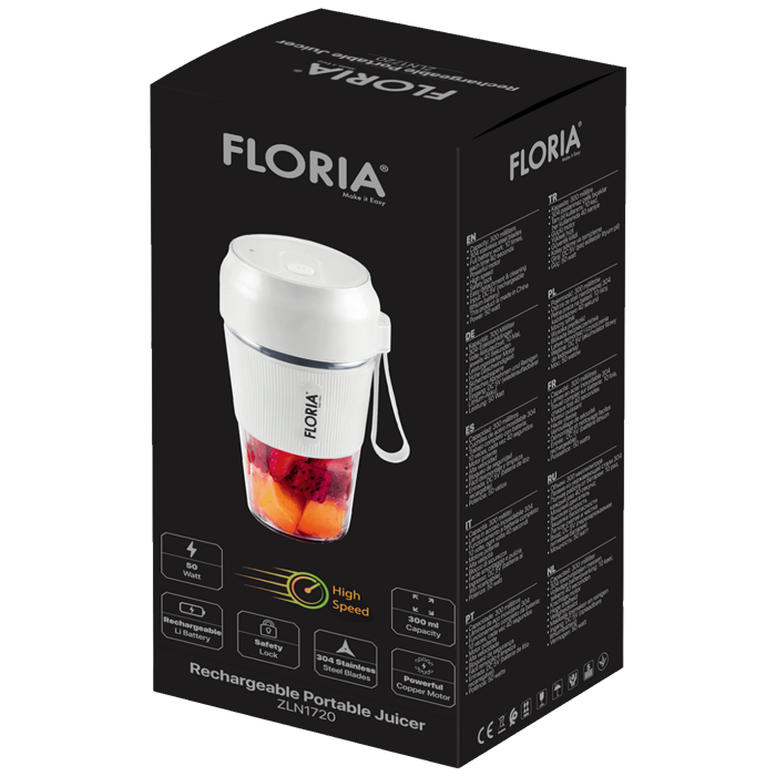 Floria Blender za Smoothie, bežični, 300ml., 50W - ZLN1720