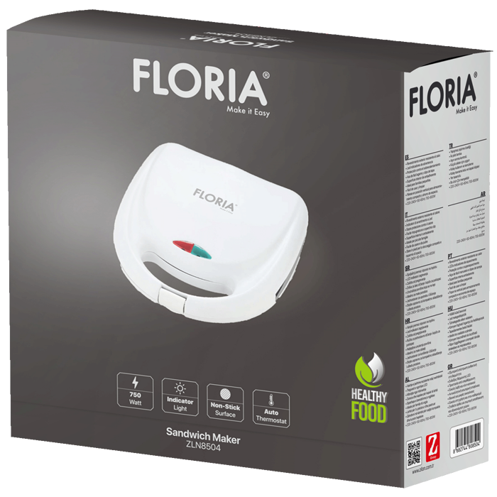 Floria Sendvič Toster, LED indikator, 800 W - ZLN8504