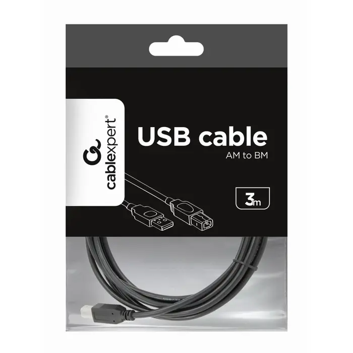 Gembird CCP-USB2-AMBM-10 USB cable 3.04 m USB A USB B Black