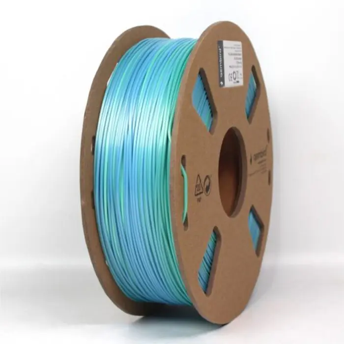 Gembird Filament, PLA Silk Rainbow, blue green, 1.75 mm, 1 kg