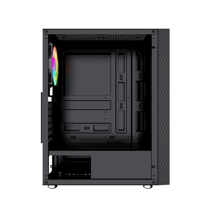 Gembird Fornax 2500 ARGB Gaming ATX computer case, Midi Tower, backlight,  Black
