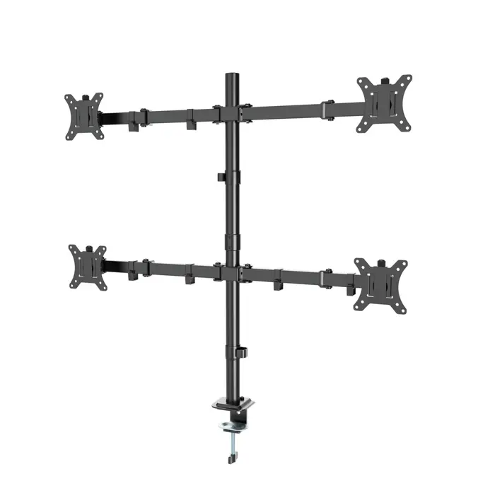 Gembird MA-D4-01 Adjustable desk 4-display mounting arm (rotate, tilt, swivel), 13”-32”, up to 10kg per screen