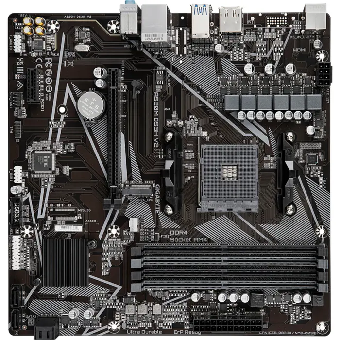 GigaByte A520M DS3H V2 - Socket AM4