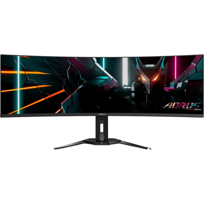 GIGABYTE AORUS CO49DQ, gaming monitor - 49 - black, DQHD, curved, USB-C, AMD Free-Sync Premium Pro, 144Hz panel