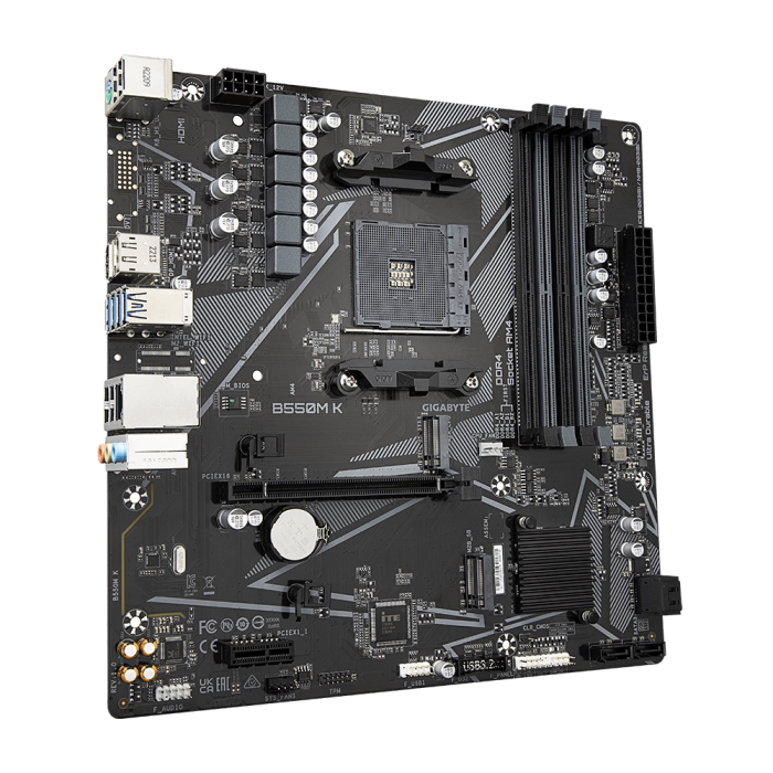 GIGABYTE B550M K, DDR4, SATA3, USB3.2Gen1, DP, AM4 mATX