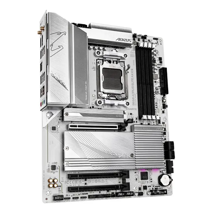 Gigabyte B650 AORUS ELITE AX ICE Motherboard - Supports AMD Ryzen 8000 CPUs, 12+2+2 Phases Digital VRM, up to 8000MHz DDR5 (OC), 1xPCIe 5.0 + 2xPCIe 4.0 M.2, Wi-Fi 6E, 2.5GbE LAN, USB 3.2 Gen 2