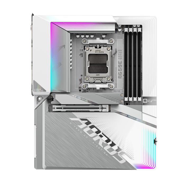 GIGABYTE B650E A STEALTH ICE, DDR5, SATA3, USB3.2Gen2x2, DP, 2.5GbE, WiFi, AM5 ATX