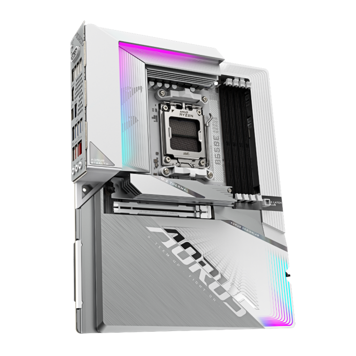 GIGABYTE B650E A STEALTH ICE, DDR5, SATA3, USB3.2Gen2x2, DP, 2.5GbE, WiFi, AM5 ATX