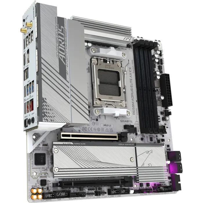 GIGABYTE B650M AORUS ELITE AX ICE - Socket AM5 - motherboard (black)