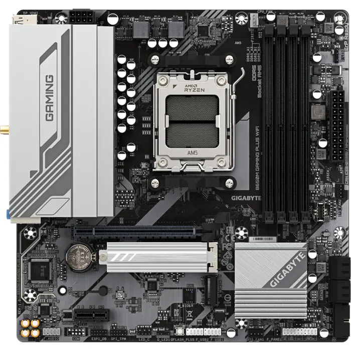 GIGABYTE B650M GAMING PLUS WIFI (black/silver) - Socket AM5