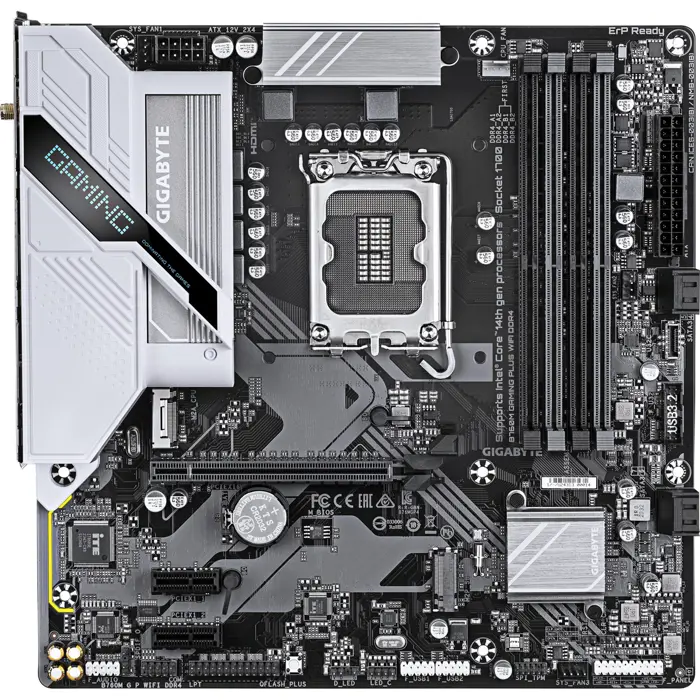 GigaByte B760M GAMING PLUS WIFI DDR4 black/silver - Socket 1700