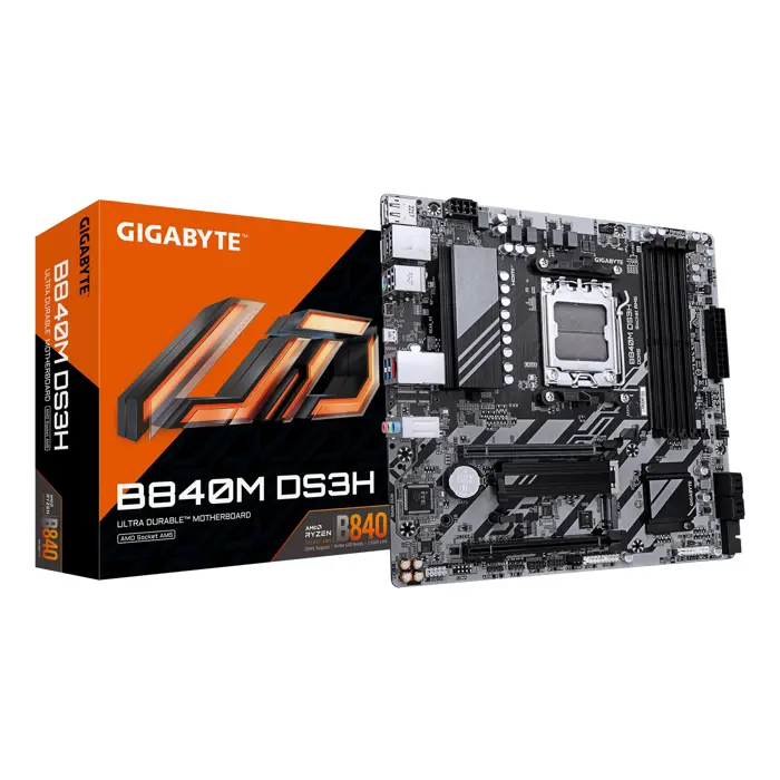 Gigabyte B840M DS3H Motherboard (B840,AM5,mATX,DDR5)